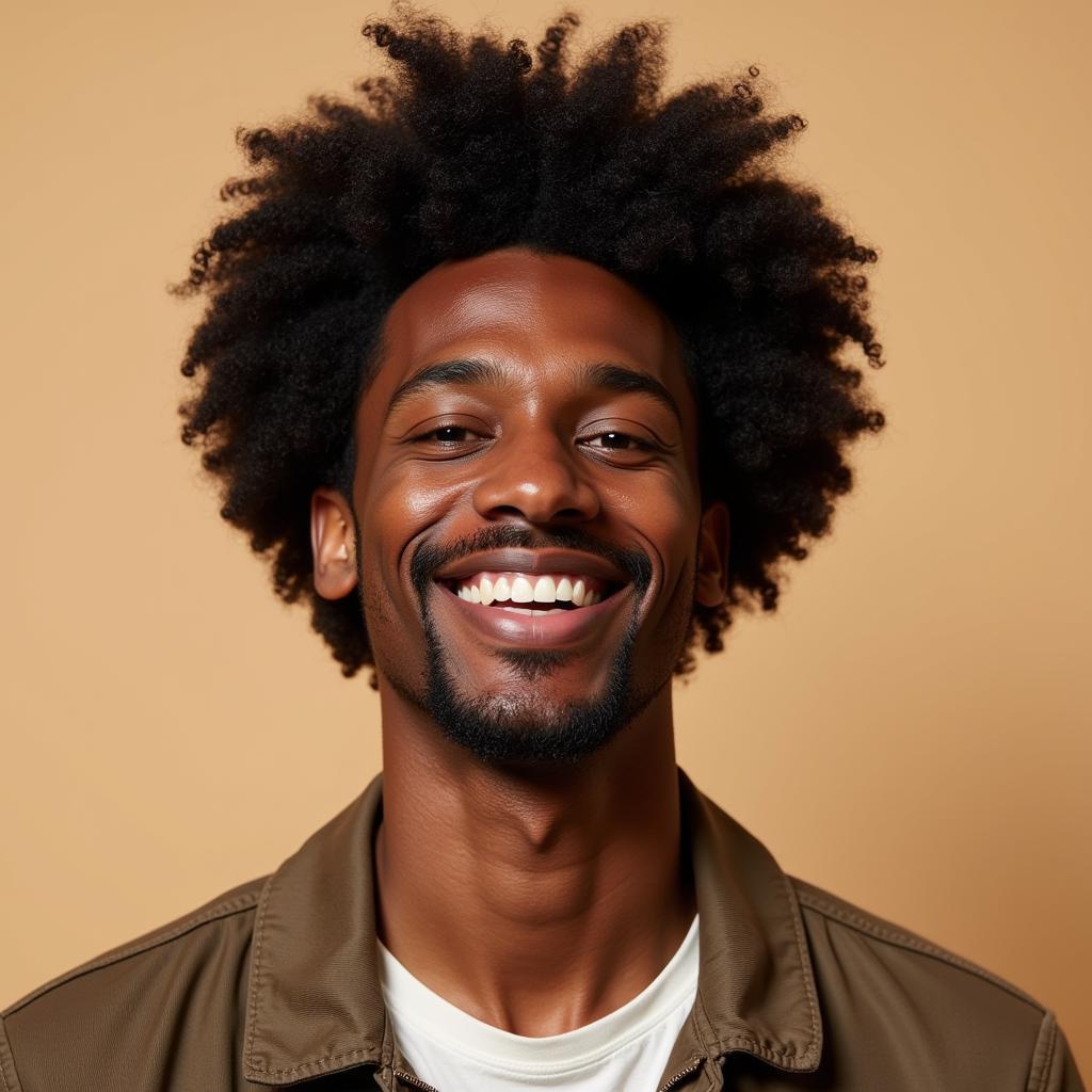 An African American Man Sporting a Natural Hairstyle