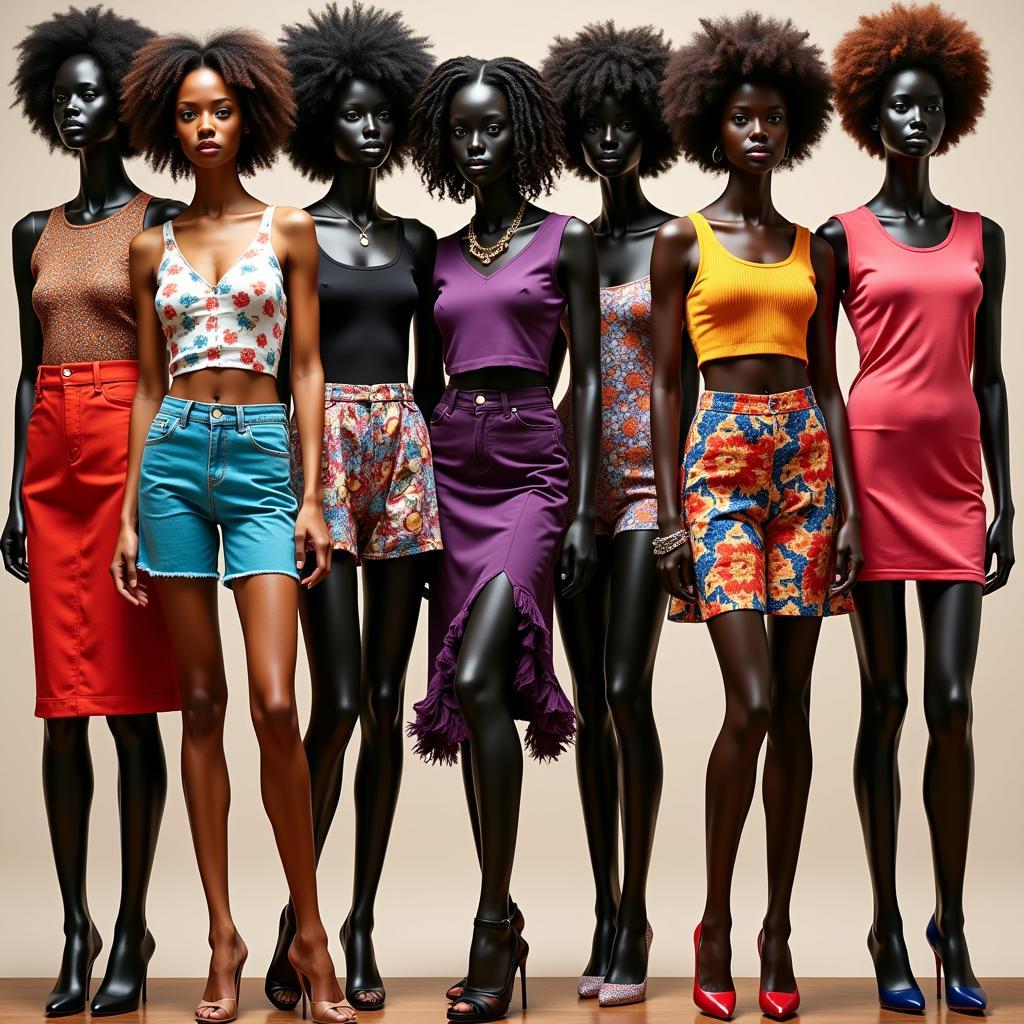 Celebrating Diversity: African American Mannequins in Various Styles