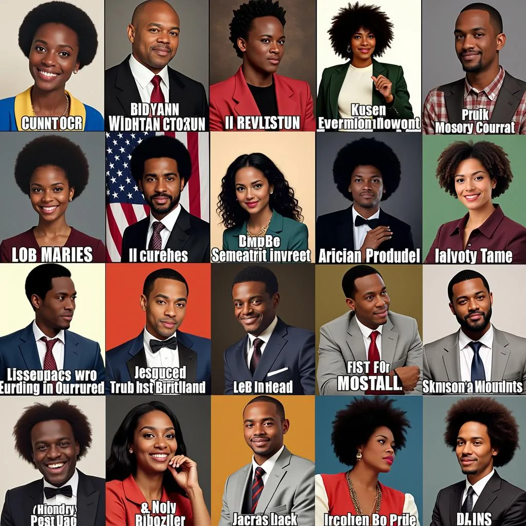 Image showcasing various African American memes celebrating Black excellence