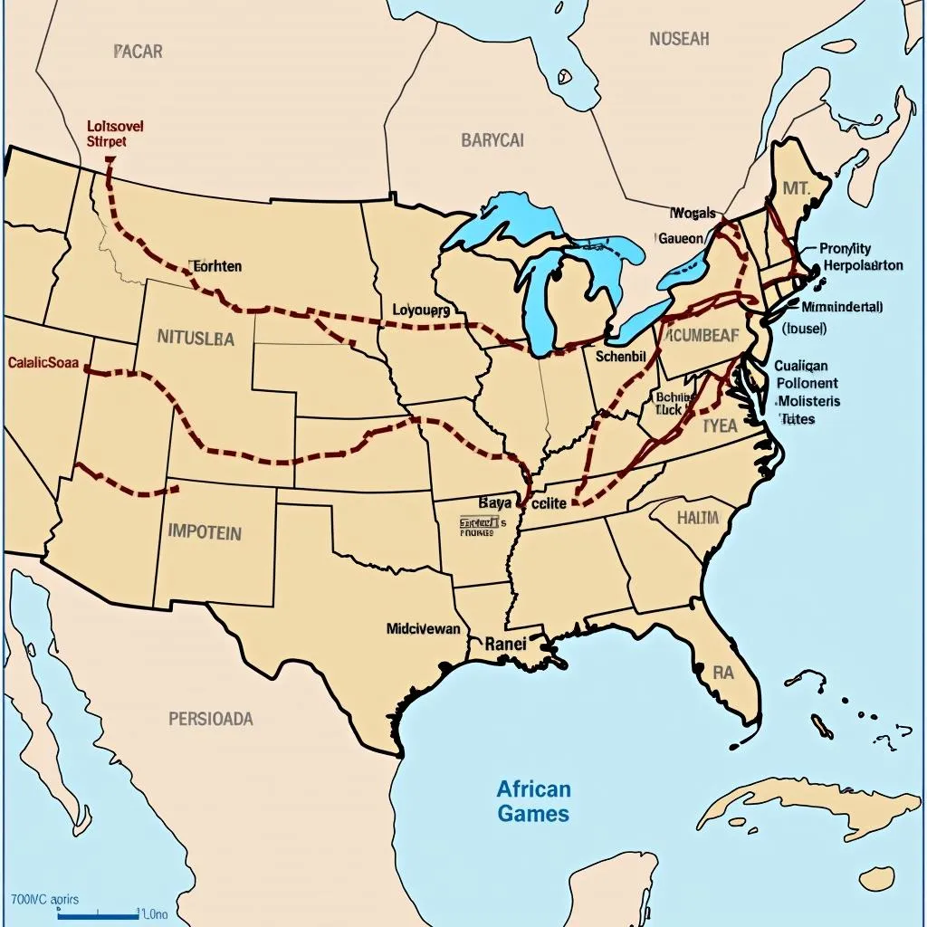 Map of African American Migration