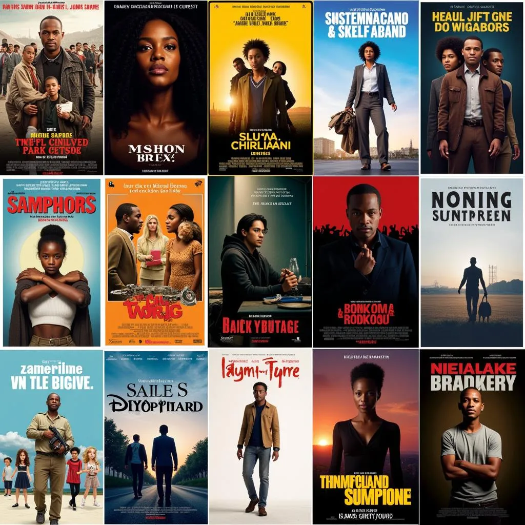 Collection of African American Movie Posters from 2020