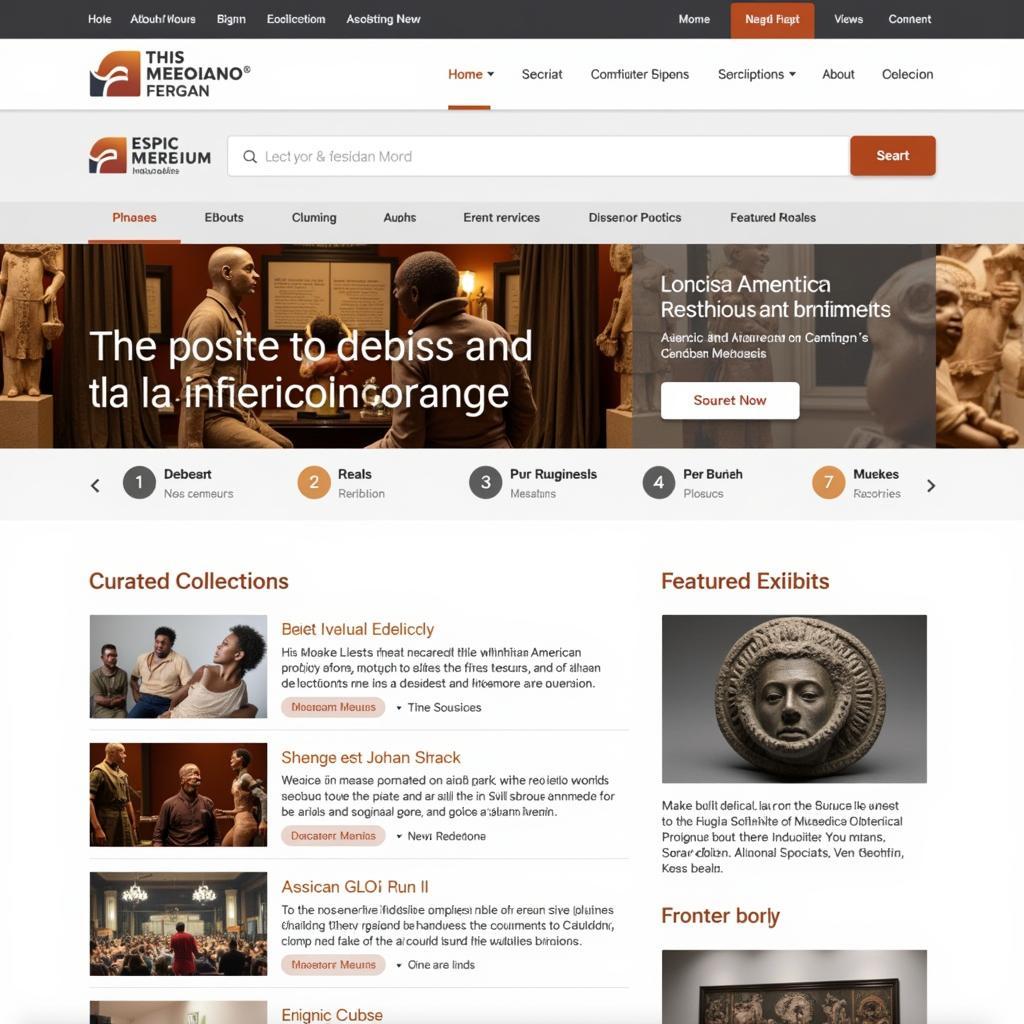 Homepage of a Digital Museum Archive