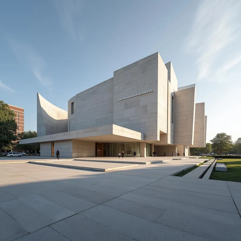 Exterior view of the National Museum of African American History and Culture in Washington, D.C.