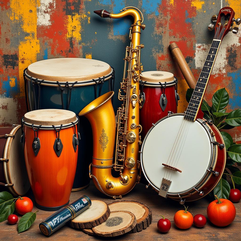 African and American musical instruments