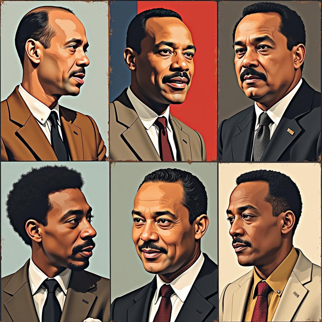 Portrait of African American Nobel Peace Prize laureates