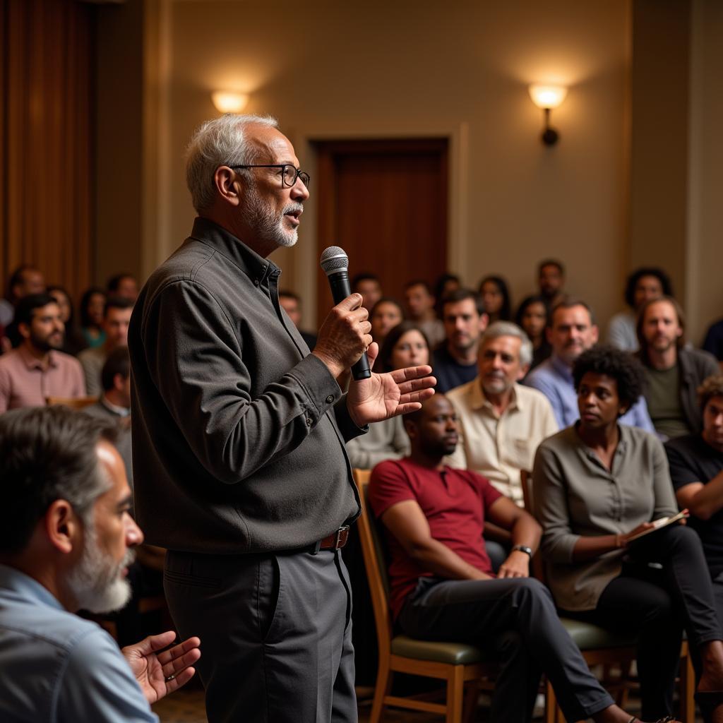 African American Old Man as a Community Leader