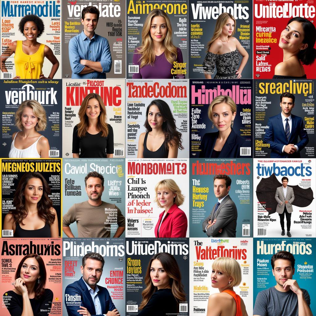 Diverse array of African American online magazine covers