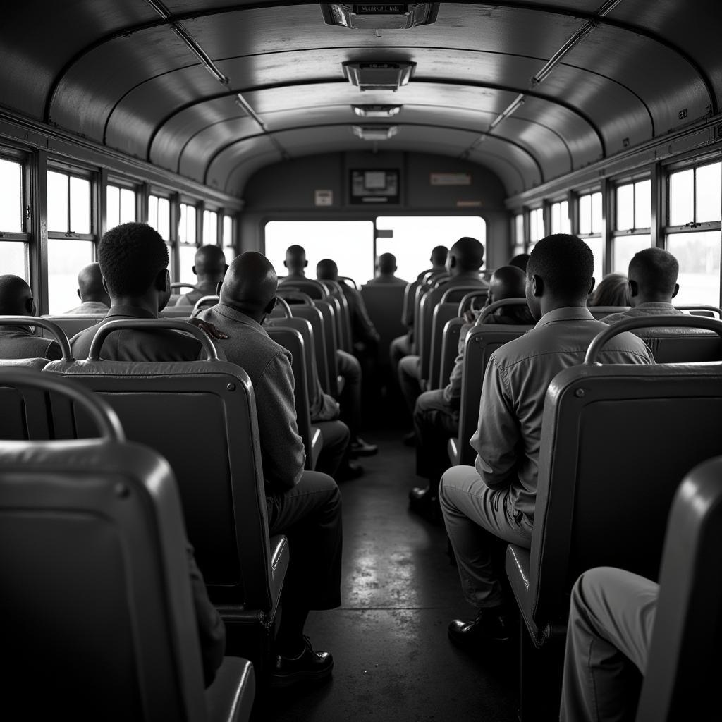 African American Passengers on a Segregated Bus