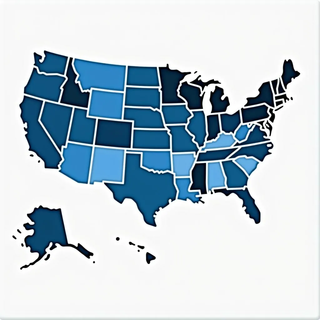 Map of African American Population Distribution in 2016