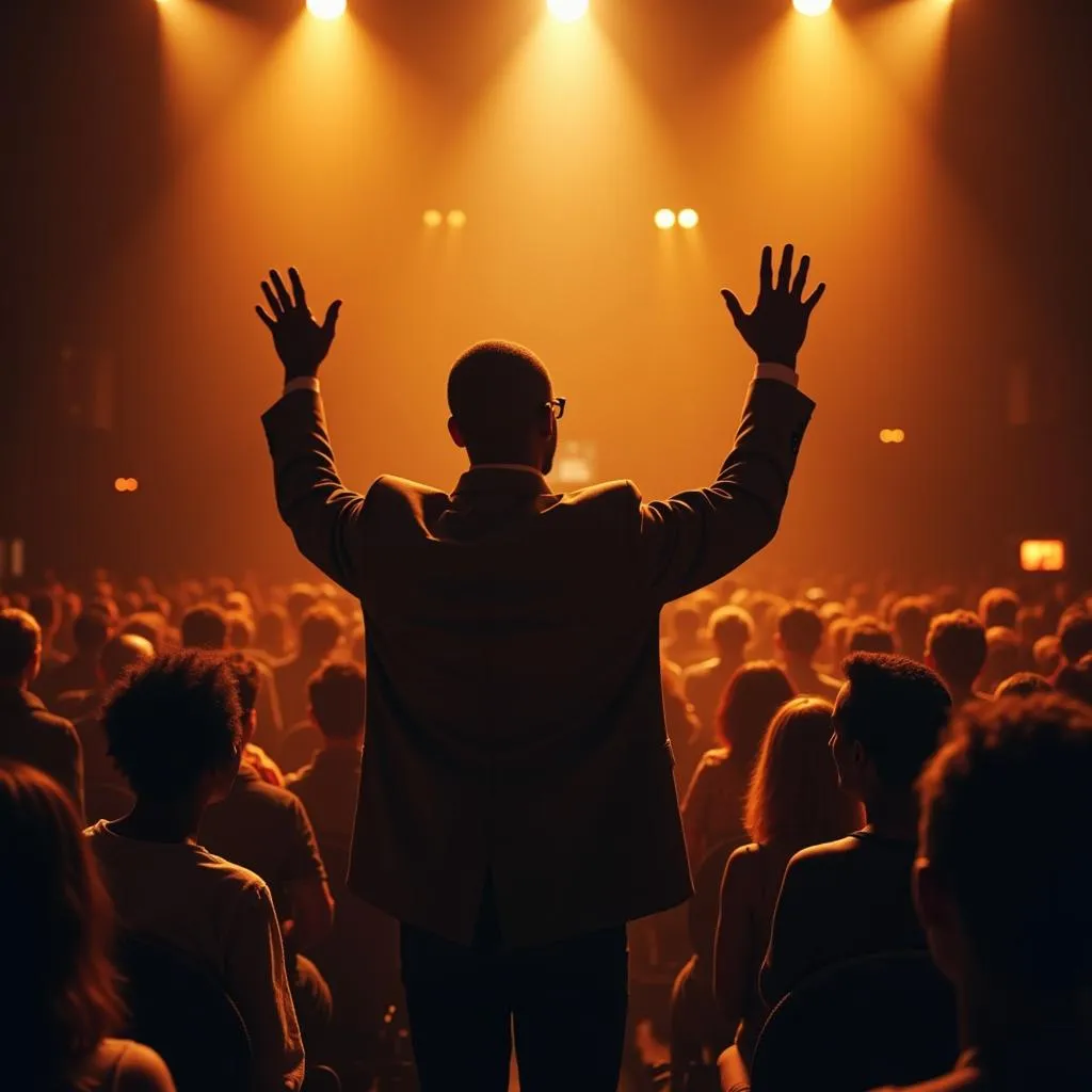 African American Preacher Delivering a Powerful Sermon