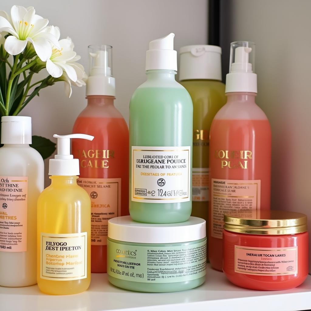 Various African American Skin Care Products Displayed on a Shelf