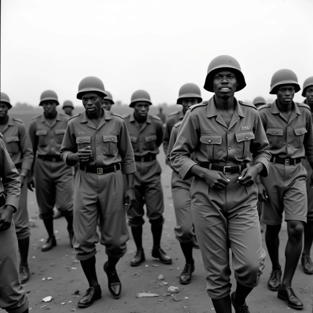 African American Soldiers Training