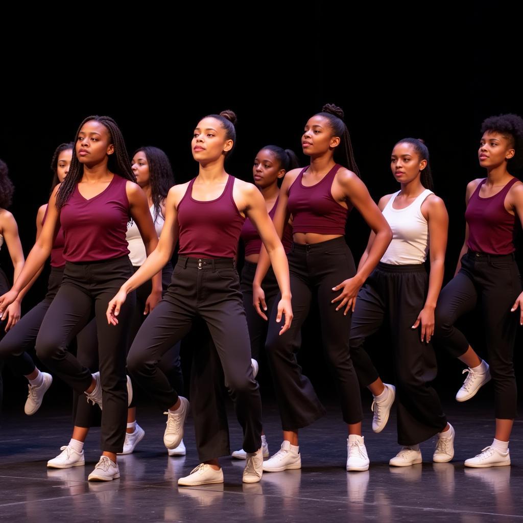 African American stepping performance