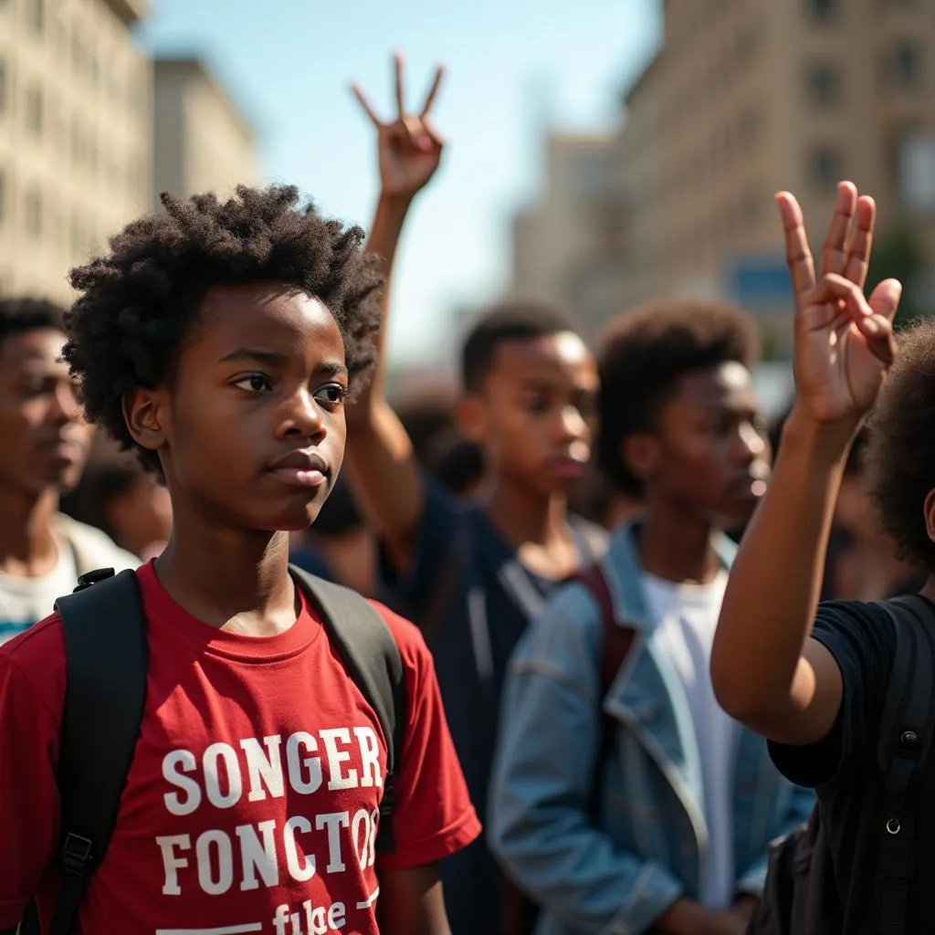 African American Students Protesting for Social Justice