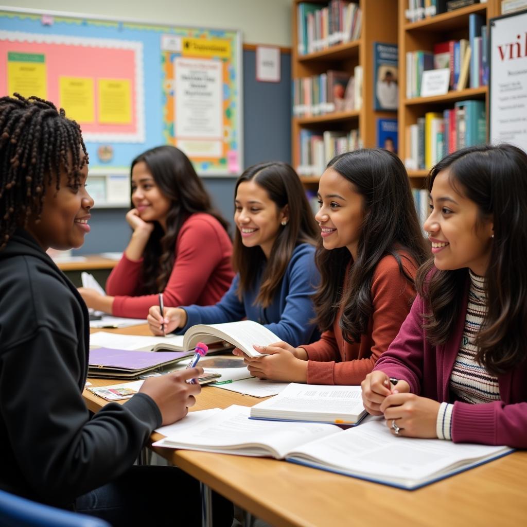 Students engaging in an African American Studies seminar