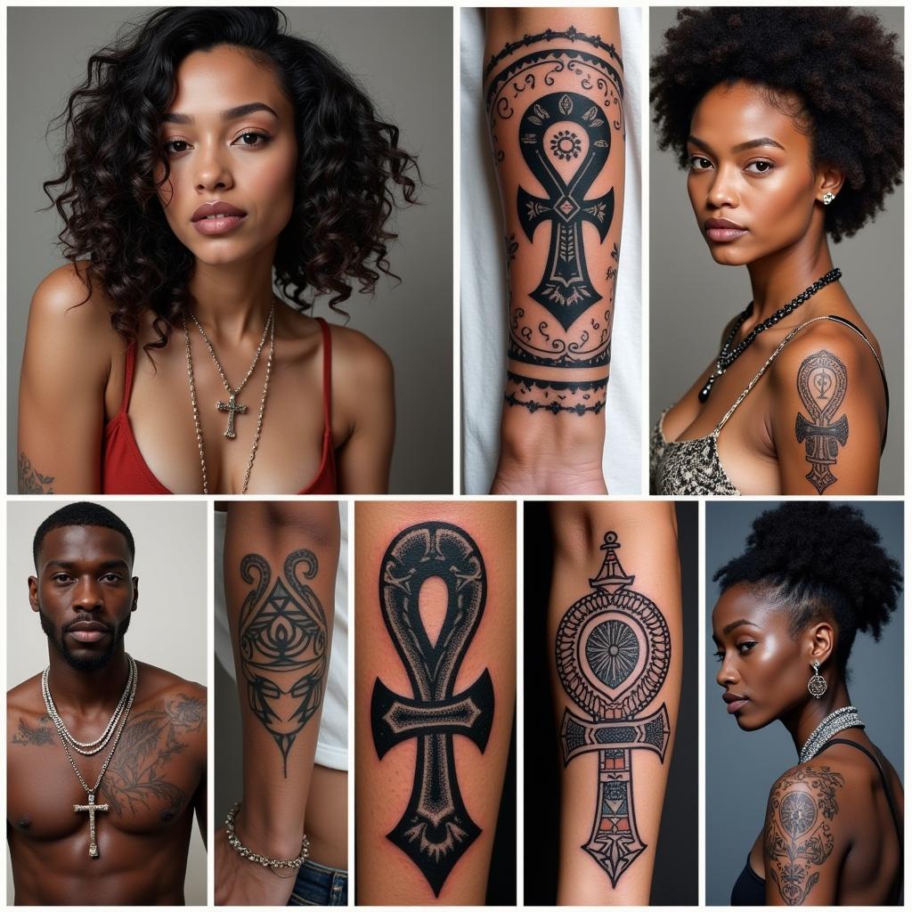 African American Tattoos Designs With Ankh