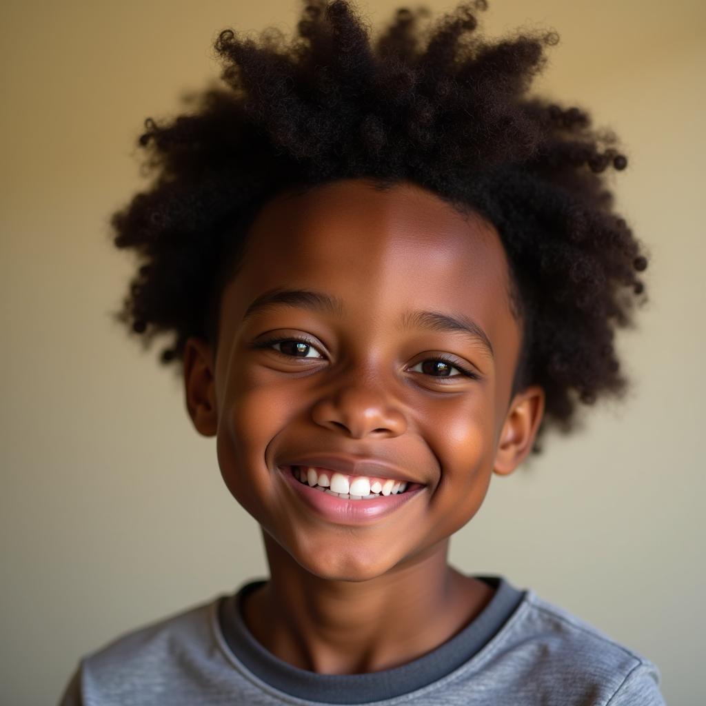 Smiling African American Teenager