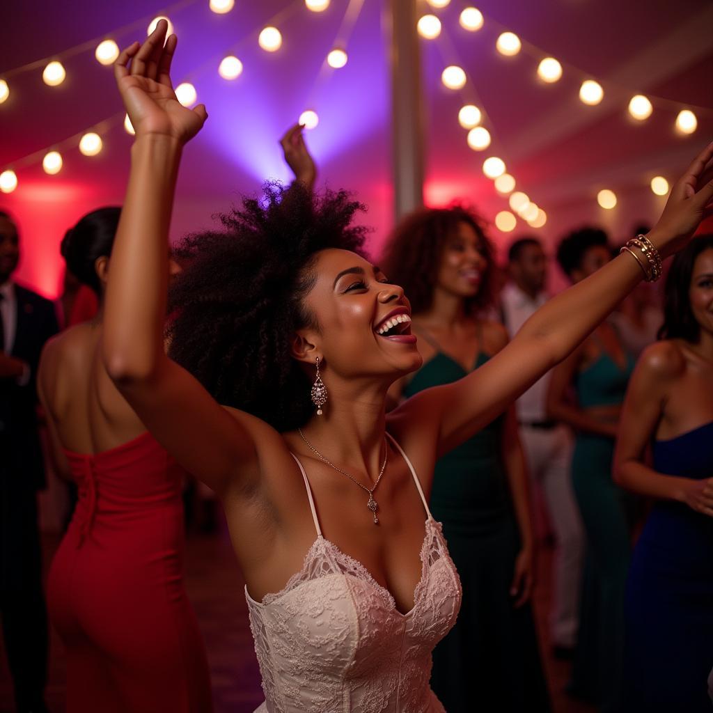 A joyous Black wedding reception