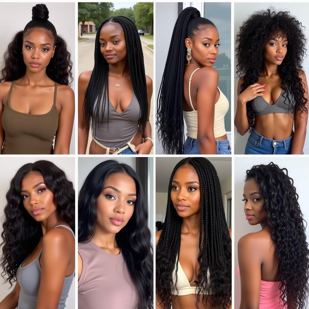 Various African American Wig Styles