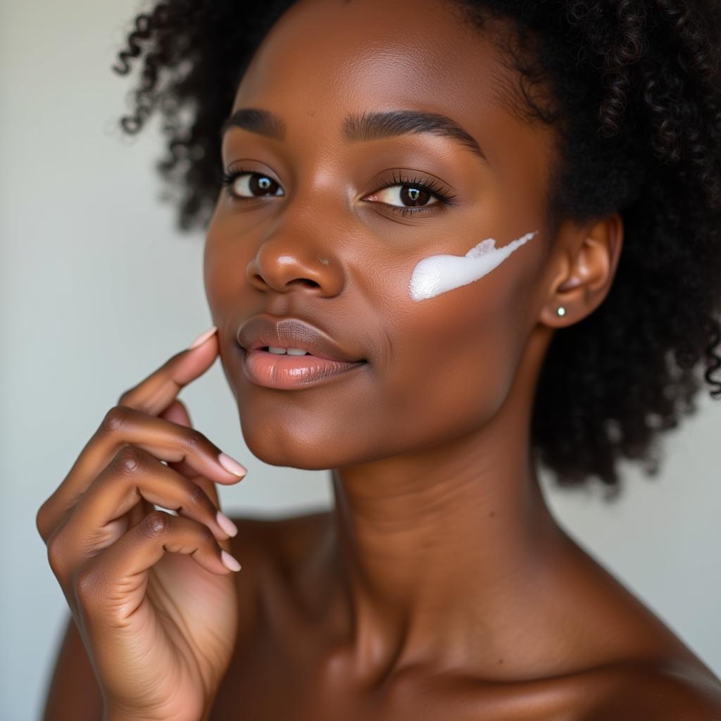 Woman Applying Serum