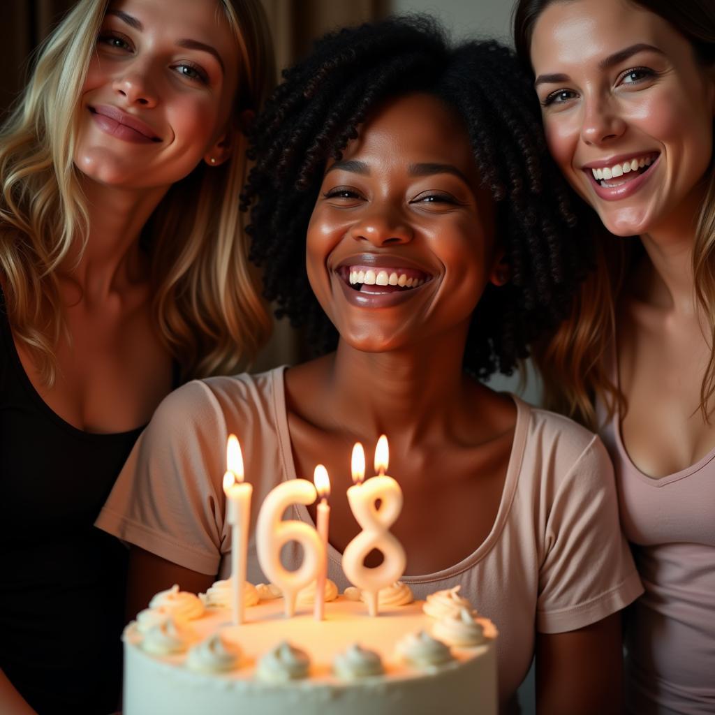 Woman Celebrating a Milestone Birthday