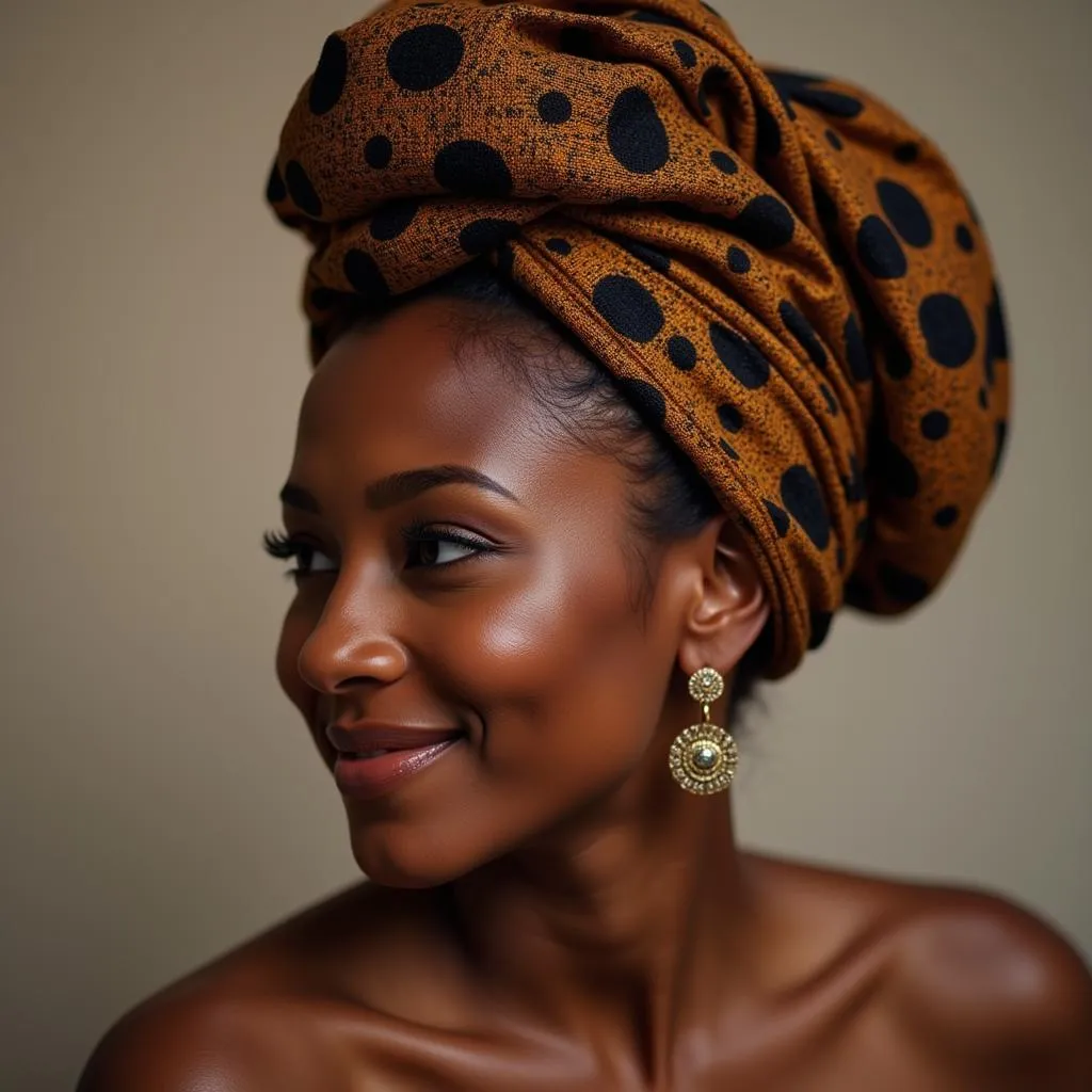 African American woman in a headwrap