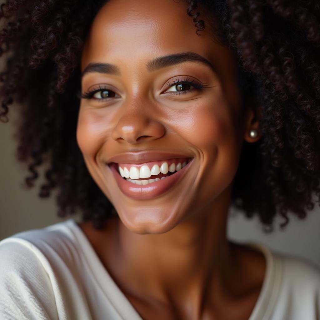 Portrait of an African American woman smiling confidently