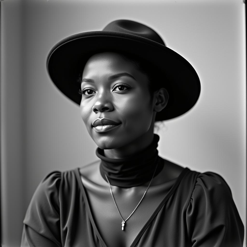 Studio Portrait of an Elegant African American Woman