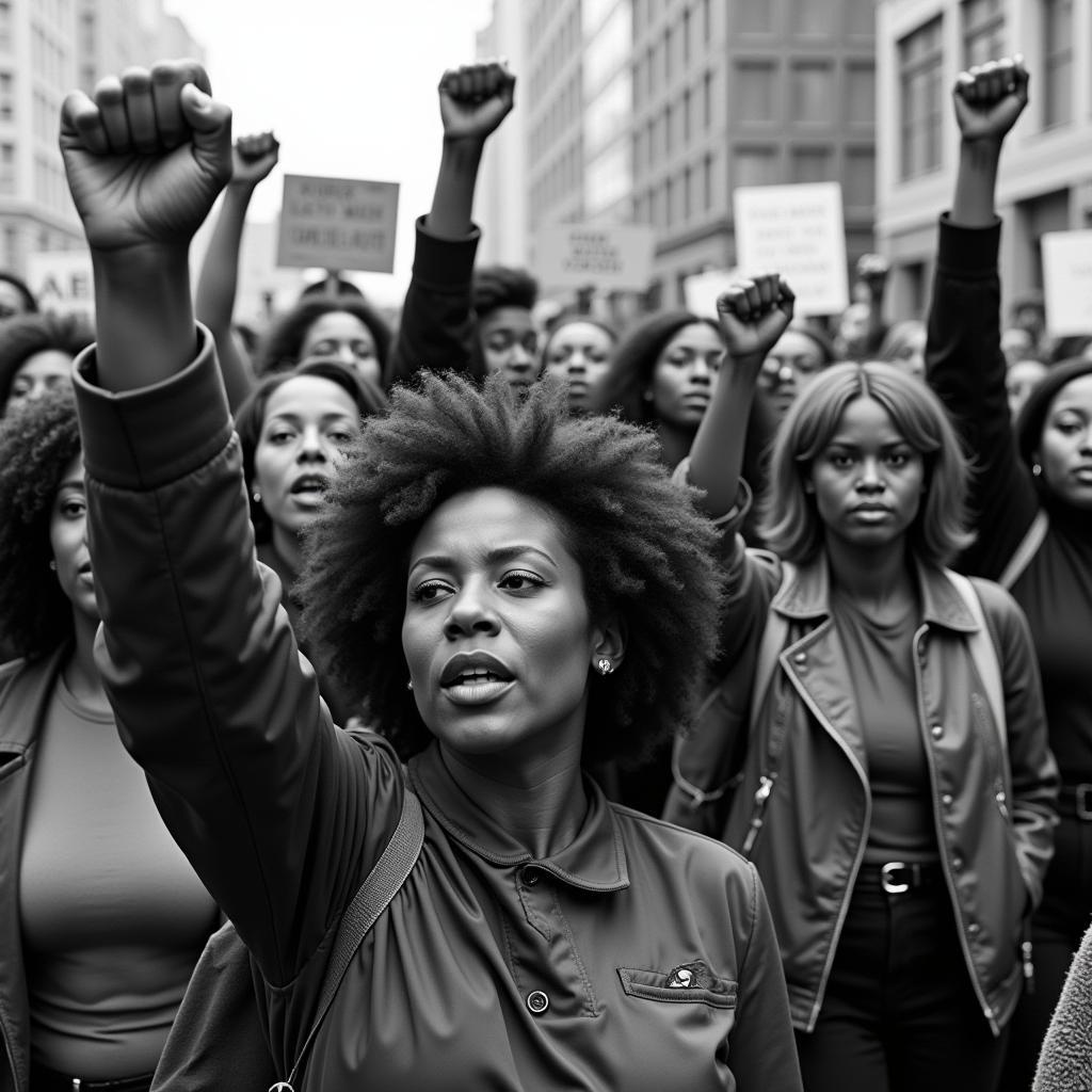 African American Women Marching for Civil Rights