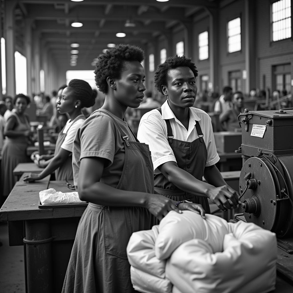 African American Workers in Factory