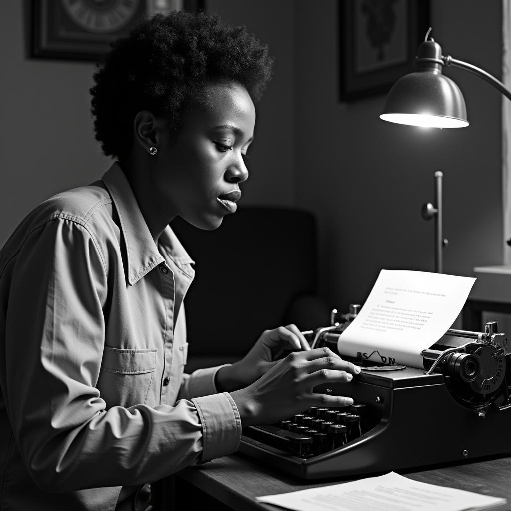 A writer crafting stories that reflect the African American experience