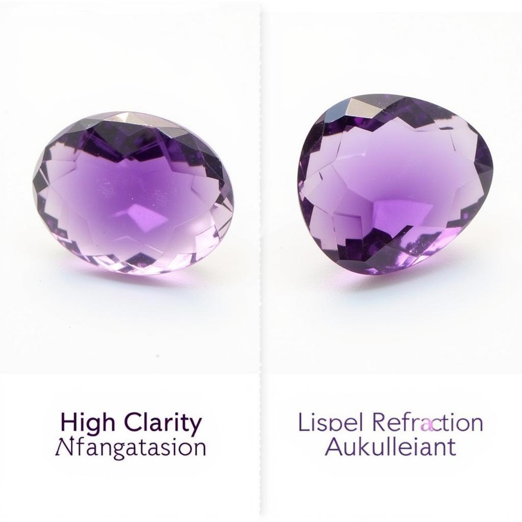 Comparing the clarity of different African amethysts