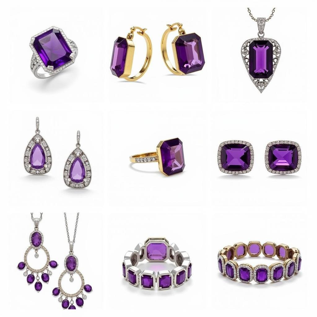 Stunning African Amethyst Octagon Jewelry