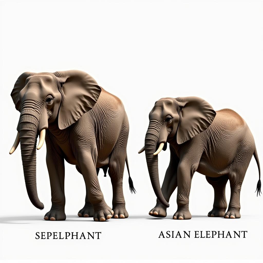 African and Asian Elephant Ear Comparison