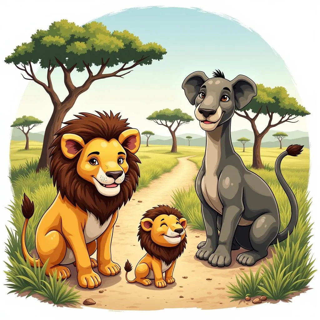 Evolution of African animal cartoons