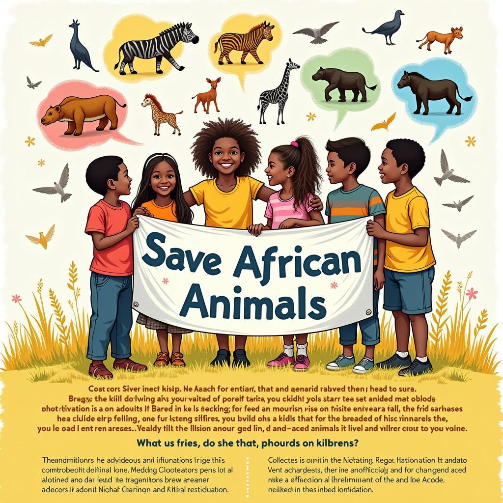 African Animal Conservation Poster