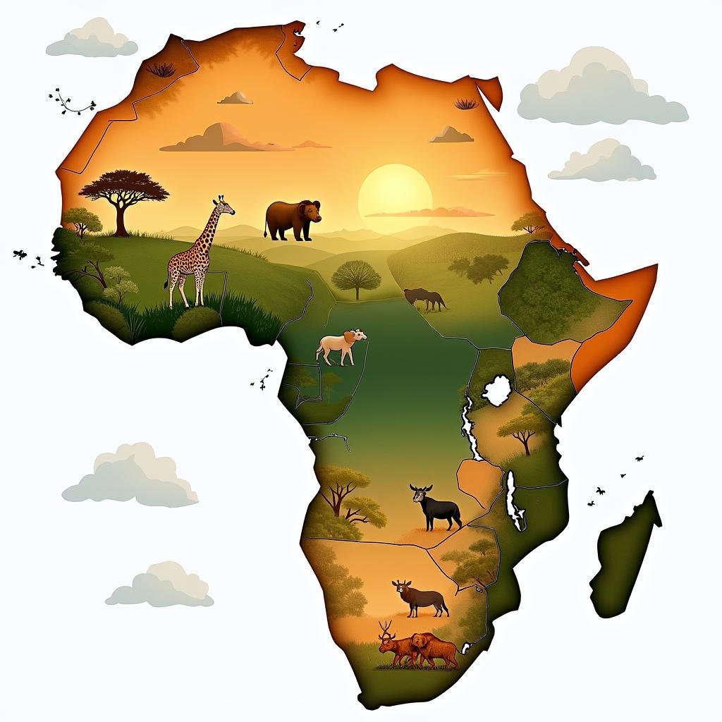 Map of African Animal Habitats