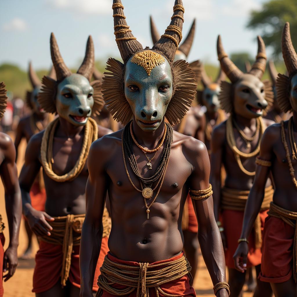 African Animal Mask Ceremony