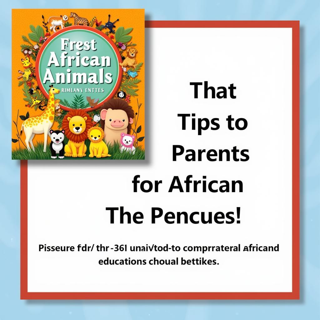 A collection of illustrated poems about African animals designed for young children