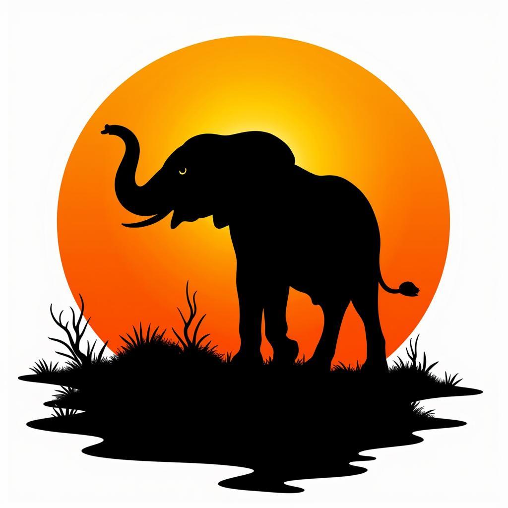 African Animal Silhouette PNG Wildlife Design