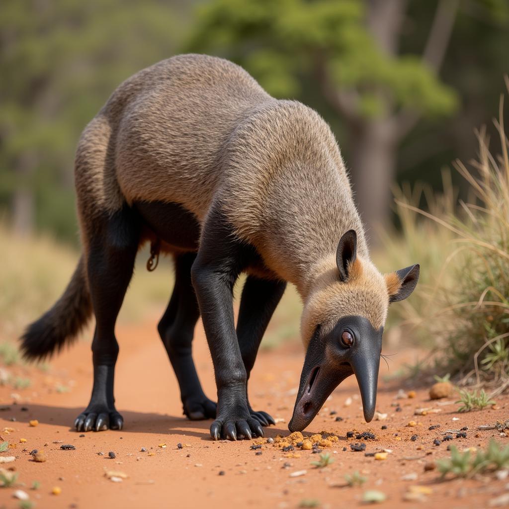 African anteater searching for ants and termites