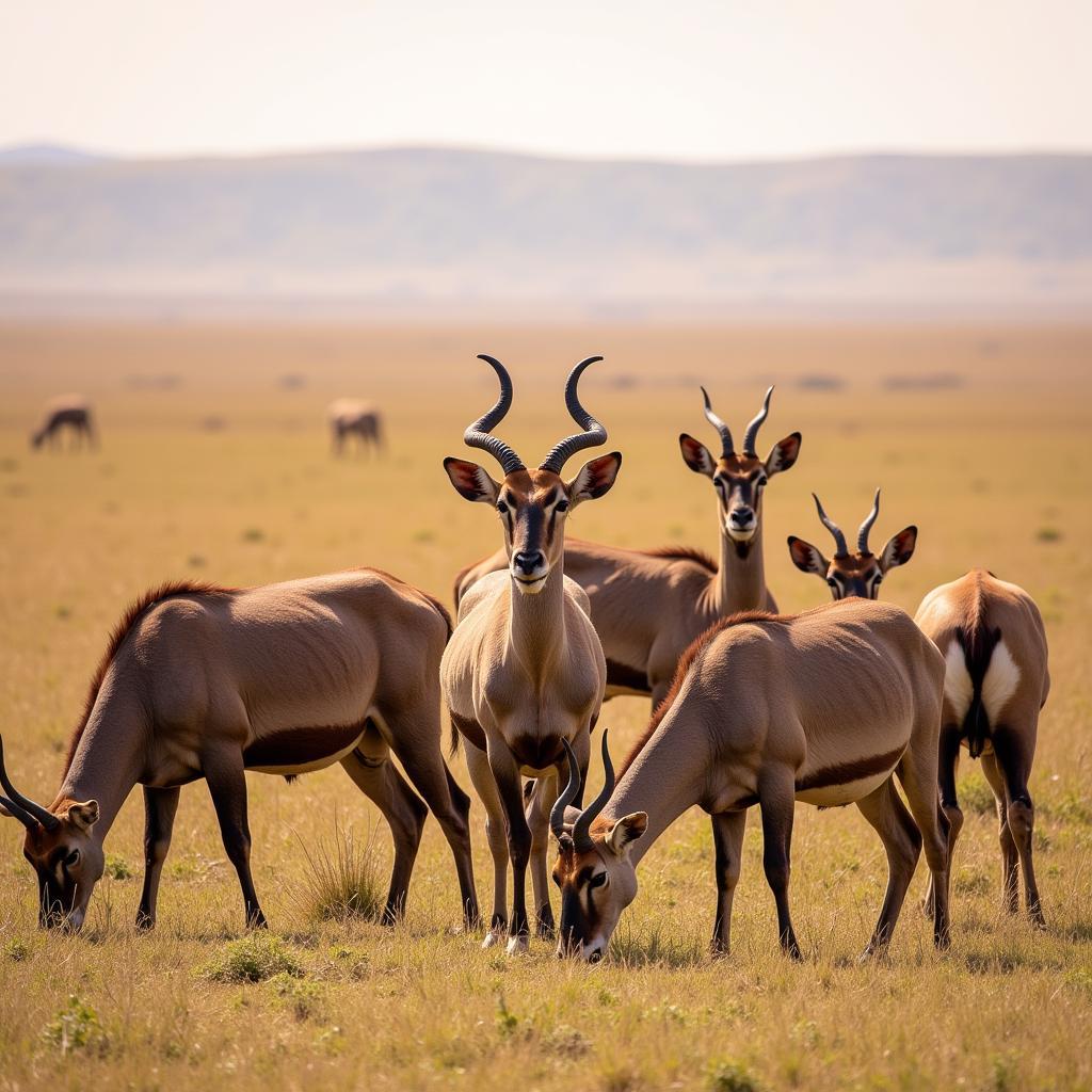 Herd of African Antelope