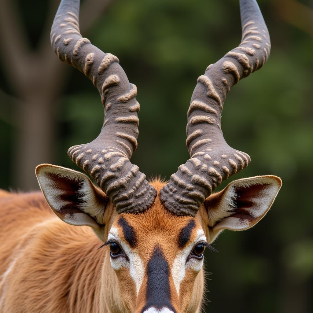 Close-up of African Antelope Horns