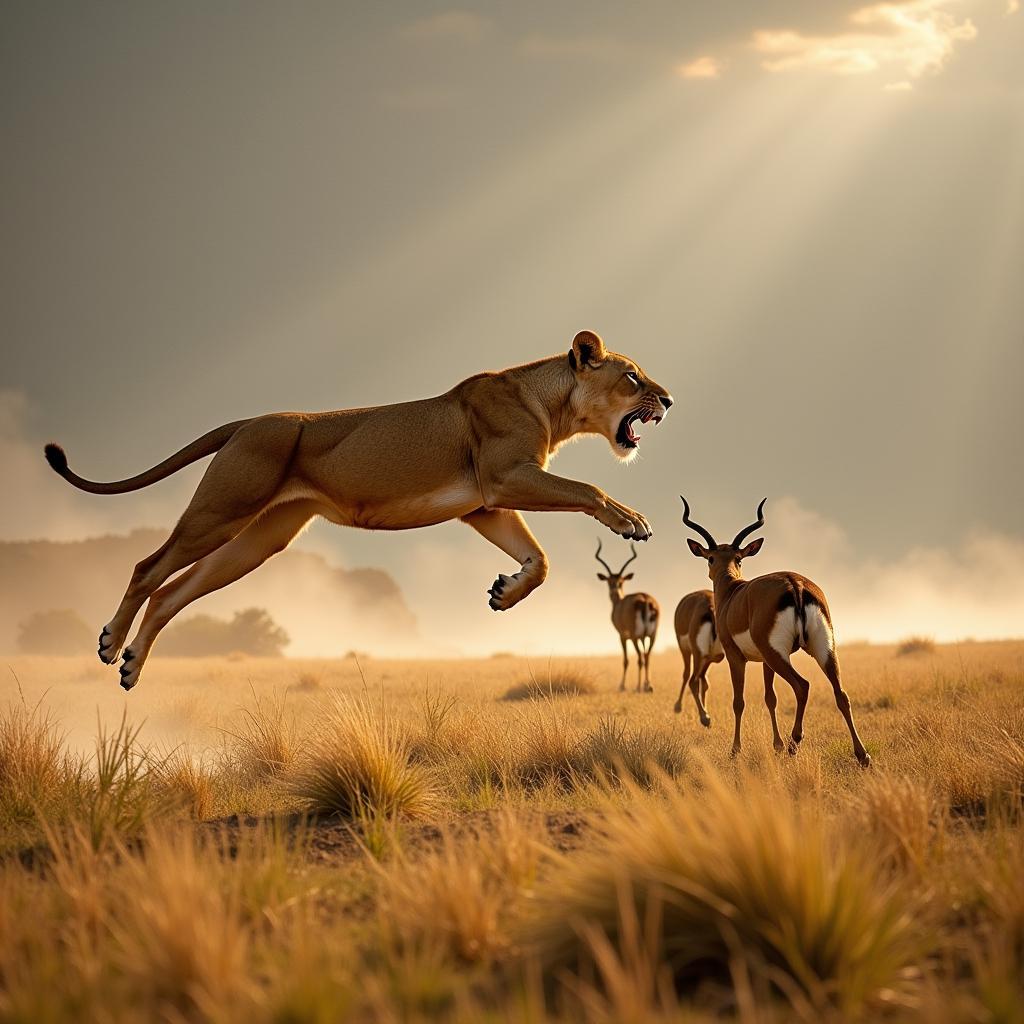 African Antelope and Predators