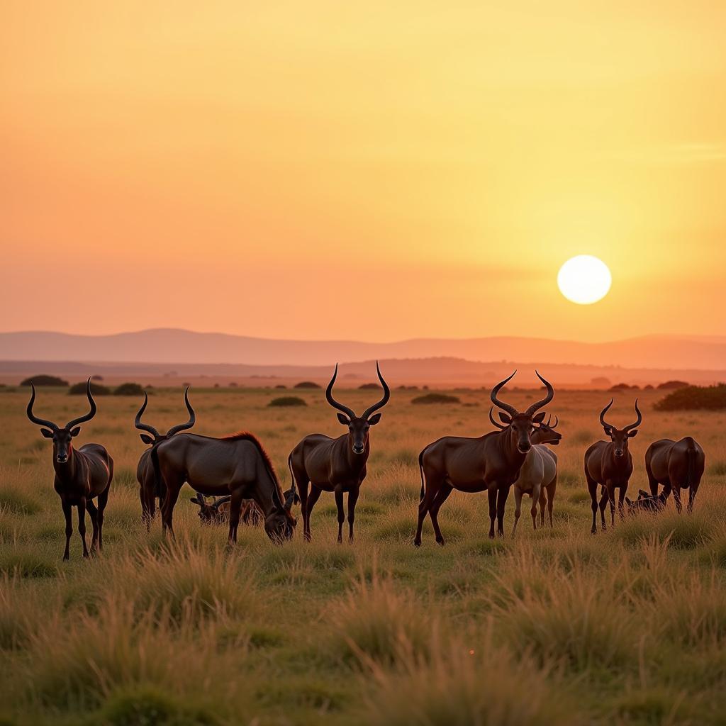 Variety of African Antelope