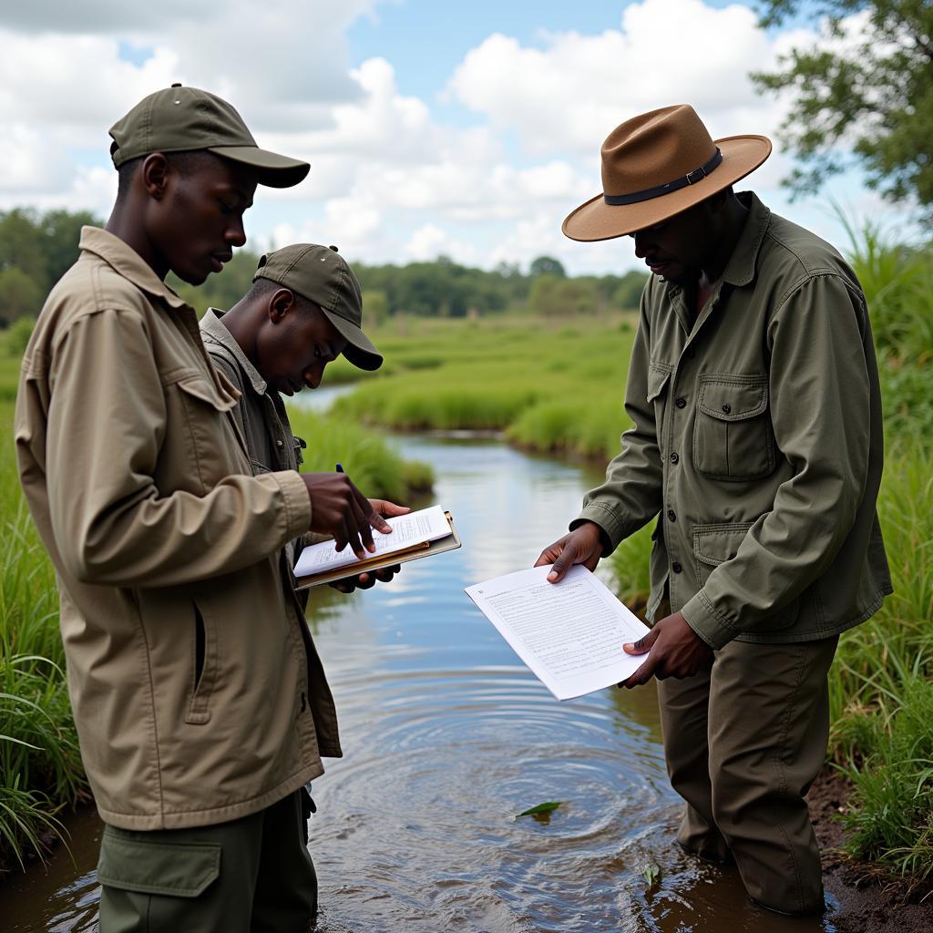 African Scientists Conducting Field Research