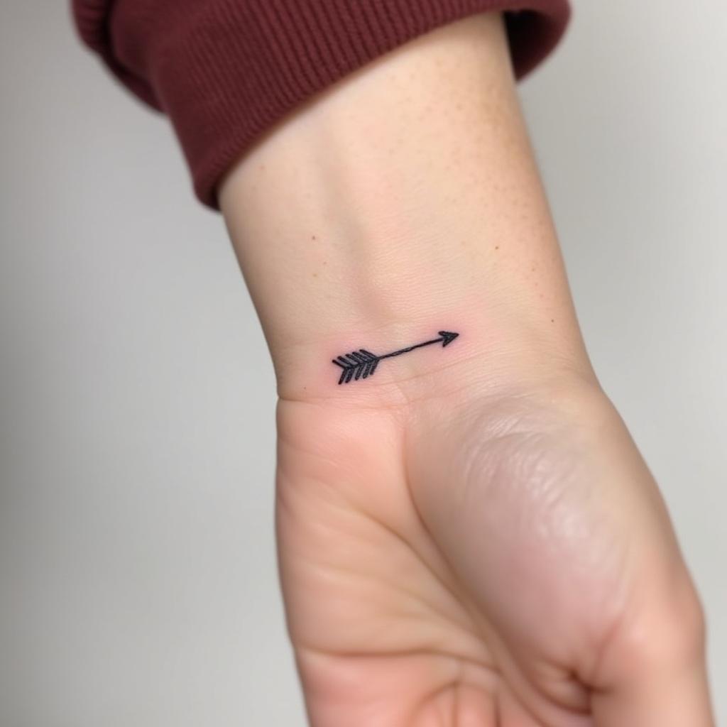 African Arrow Tattoo on Wrist