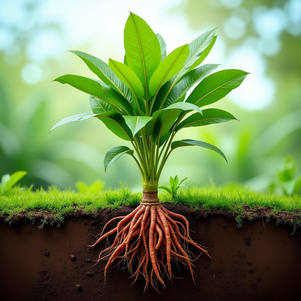 African Arrowroot Plant in the Wild