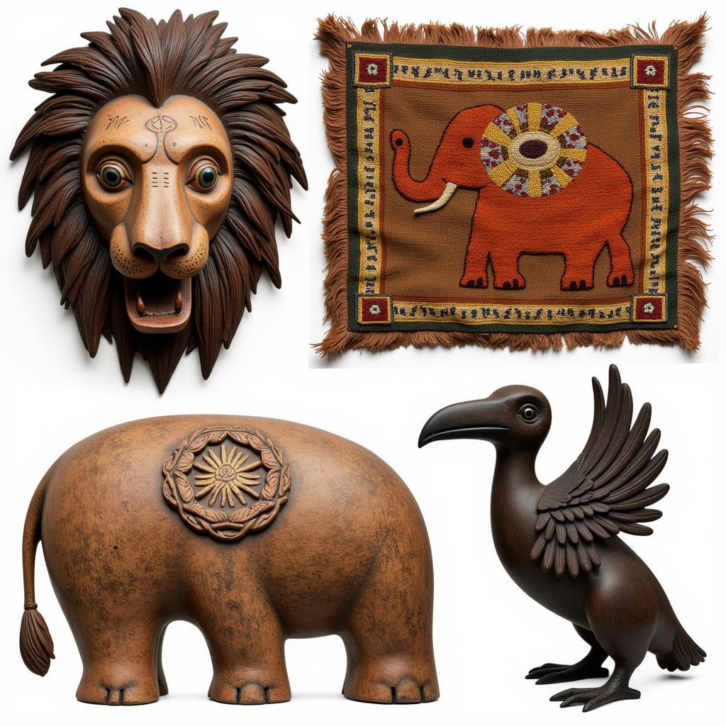 African Animal Symbols in Art: Lion, Elephant, and Bird