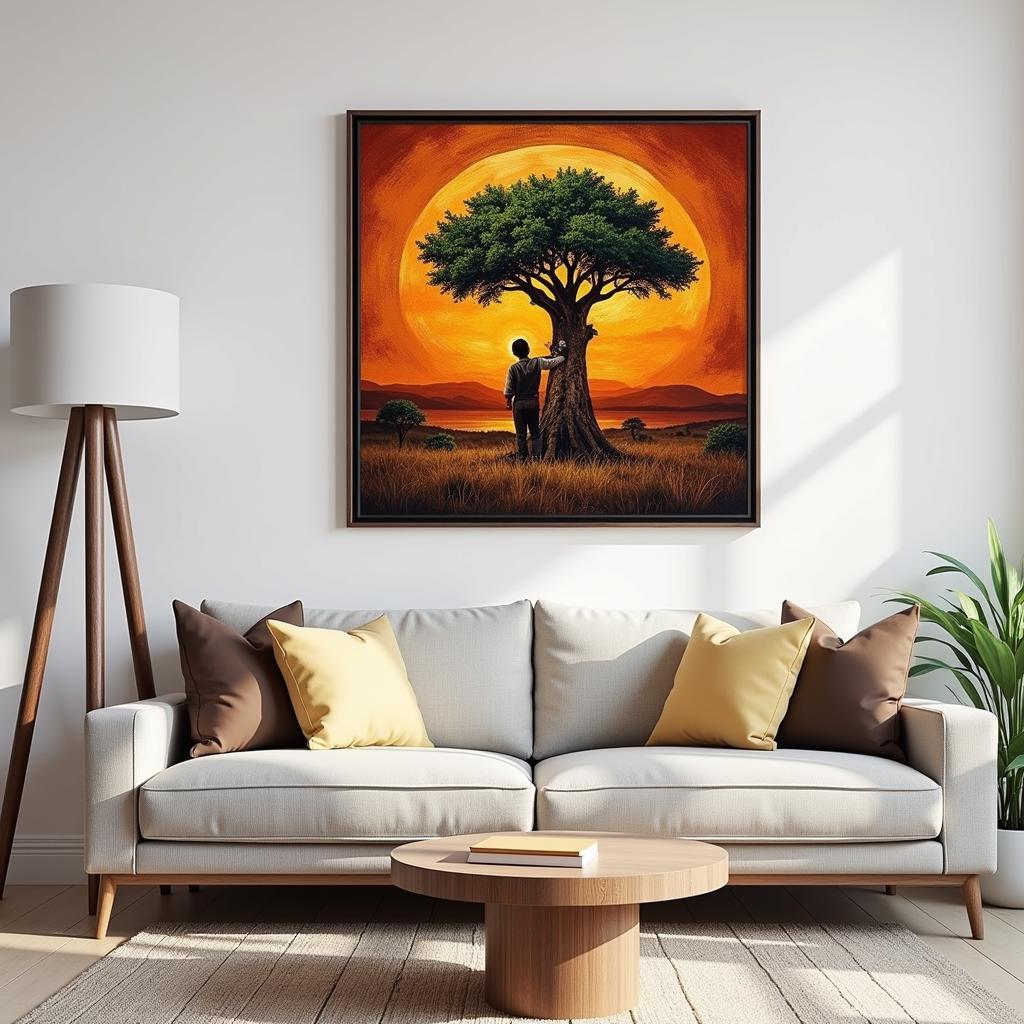 African Art in a Modern Living Room